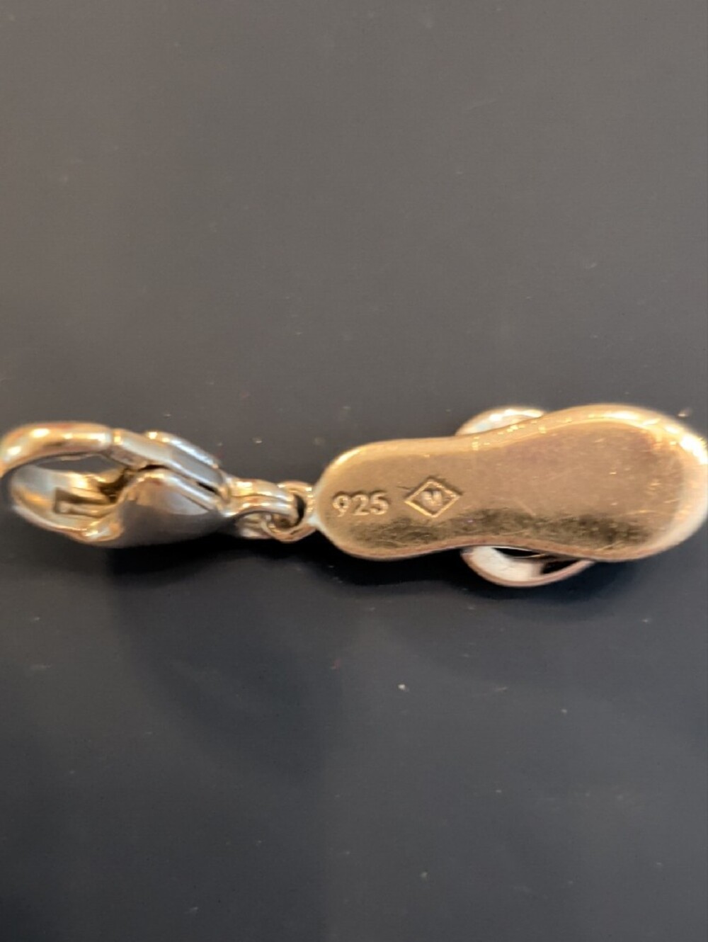 Sterling Silver Flip-Flop Charm Pendant in Silver - Picture 2 of 2